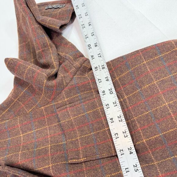 G.H. Bass & Co Blazer Women Small Brown Plaid Wool Academia  Preppy Old Money - Picture 7 of 7